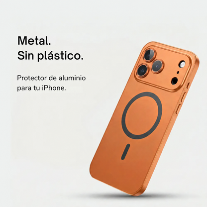 Funda metálica MagSafe para iPhone con protección de cámara