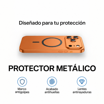 Funda metálica MagSafe para iPhone con protección de cámara