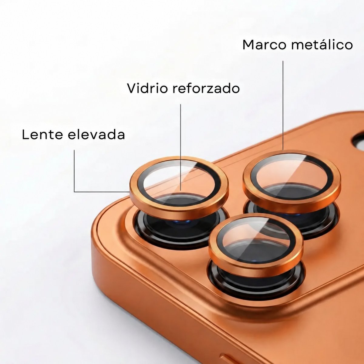 Funda metálica MagSafe para iPhone con protección de cámara
